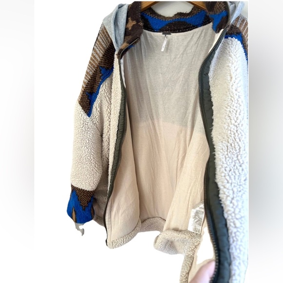 Free People In The Clouds Cardi Fleece Zip Up Hoodie Jacket Size XL - Picture 13 of 16